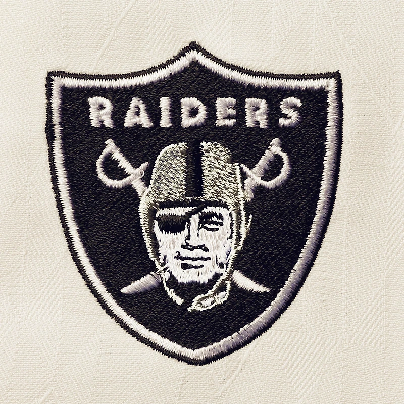 Chemise boutonnée en soie à hayon tropical Tommy Bahama Las Vegas Raiders Sport pour homme, blanc