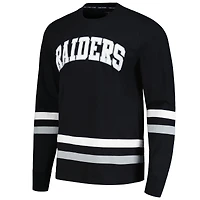 T-shirt à manches longues Tommy Hilfiger pour hommes noir/argent Las Vegas Raiders Nolan