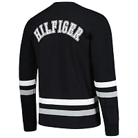 T-shirt à manches longues Tommy Hilfiger pour hommes noir/argent Las Vegas Raiders Nolan