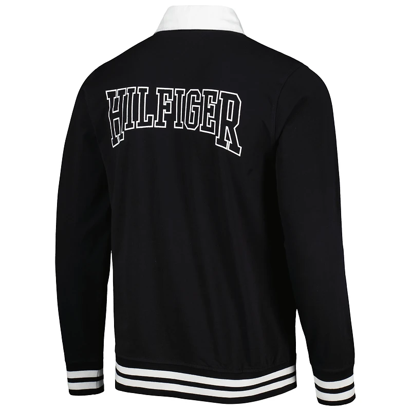 Polo à manches longues Tommy Hilfiger Las Vegas Raiders Cody noir pour homme