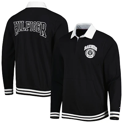 Polo à manches longues Tommy Hilfiger Las Vegas Raiders Cody noir pour homme