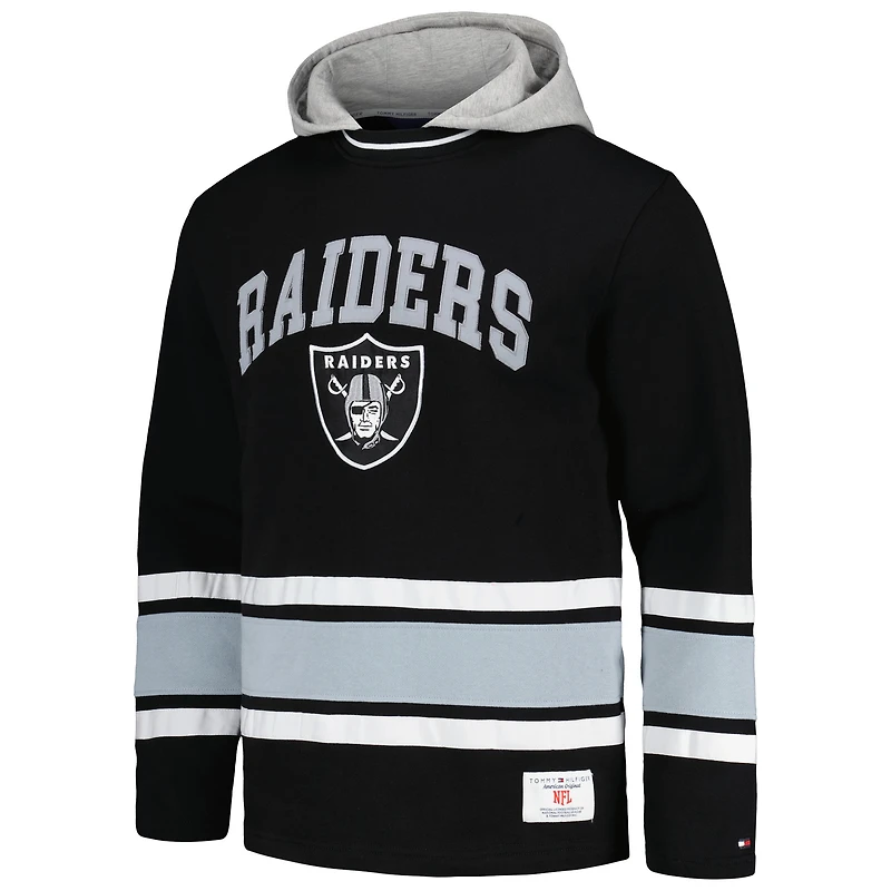 Sweat à capuche tendance Tommy Hilfiger noir Las Vegas Raiders Ivan pour hommes