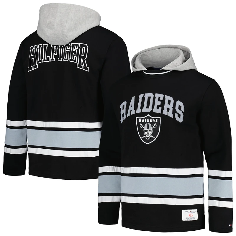 Sweat à capuche tendance Tommy Hilfiger noir Las Vegas Raiders Ivan pour hommes