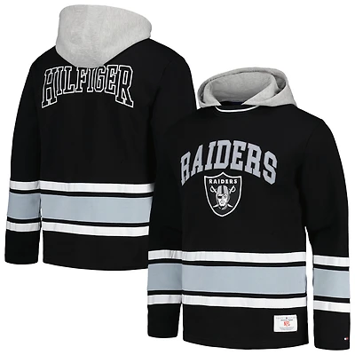 Sweat à capuche tendance Tommy Hilfiger noir Las Vegas Raiders Ivan pour hommes