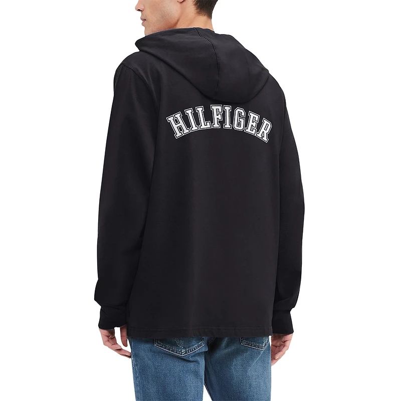 Men's Tommy Hilfiger Black Las Vegas Raiders Morgan Long Sleeve Hoodie T-Shirt