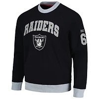 Sweat-shirt Tommy Hilfiger noir Las Vegas Raiders Reese Raglan Tri-Blend pour hommes