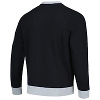 Sweat-shirt Tommy Hilfiger noir Las Vegas Raiders Reese Raglan Tri-Blend pour hommes