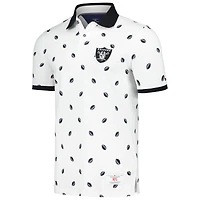 Polo Tommy Hilfiger blanc Las Vegas Raiders Bryce Pique pour hommes