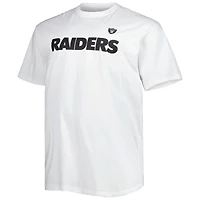 T-shirt blanc Hot Shot de la collection Hometown Fanatics pour hommes des Raiders Las Vegas Big & Tall
