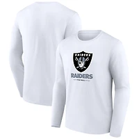Men's  White Las Vegas Raiders Team Lockup Long Sleeve T-Shirt