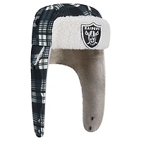 Casquette de trappeur Sherpa noire à carreaux Sideline Raiders Las Vegas New Era