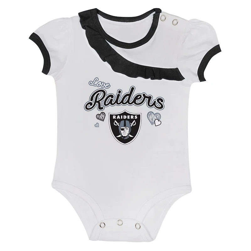 Newborn & Infant Las Vegas Raiders Love My Team Bodysuit Skirt Set
