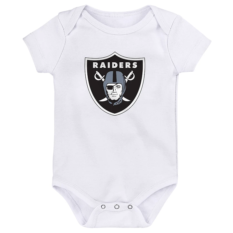 Ensemble de 3 bodies pour nouveau-né et bébé Las Vegas Raiders Team Starter