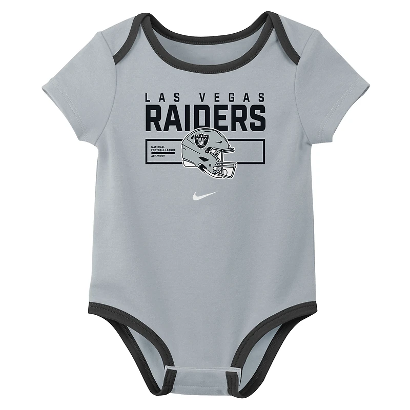 Ensemble trois pièces Nike Las Vegas Raiders pour nouveau-né et bébé