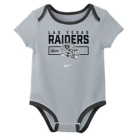 Ensemble trois pièces Nike Las Vegas Raiders pour nouveau-né et bébé