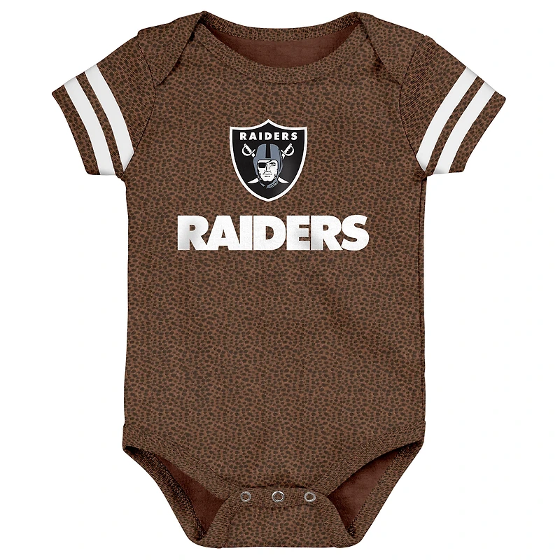 Body Playmaker marron pour nouveau-né et nourrisson Outerstuff des Las Vegas Raiders