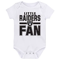 Newborn Outerstuff Las Vegas Raiders Little Tike 3-Piece Bodysuit Set