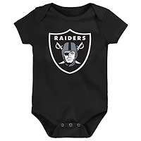 Ensemble 3 pièces pour nouveau-né Outerstuff Las Vegas Raiders Little Tike