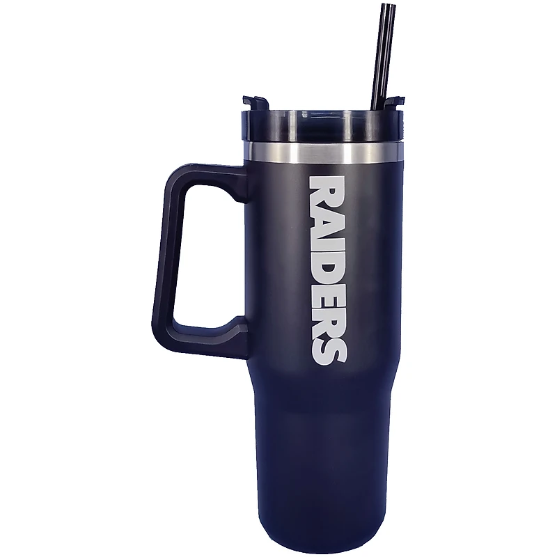 Ensemble couverture Pegasus Las Vegas Raiders 60" x 70" avec logo et gobelet isotherme en acier inoxydable de 30 oz