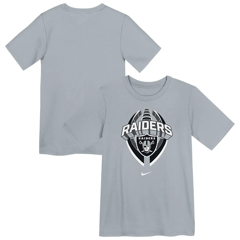 T-shirt Nike gris Las Vegas Raiders Icon Legend Dri-FIT pour enfant