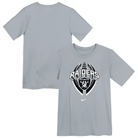 T-shirt Nike gris Las Vegas Raiders Icon Legend Dri-FIT pour enfant