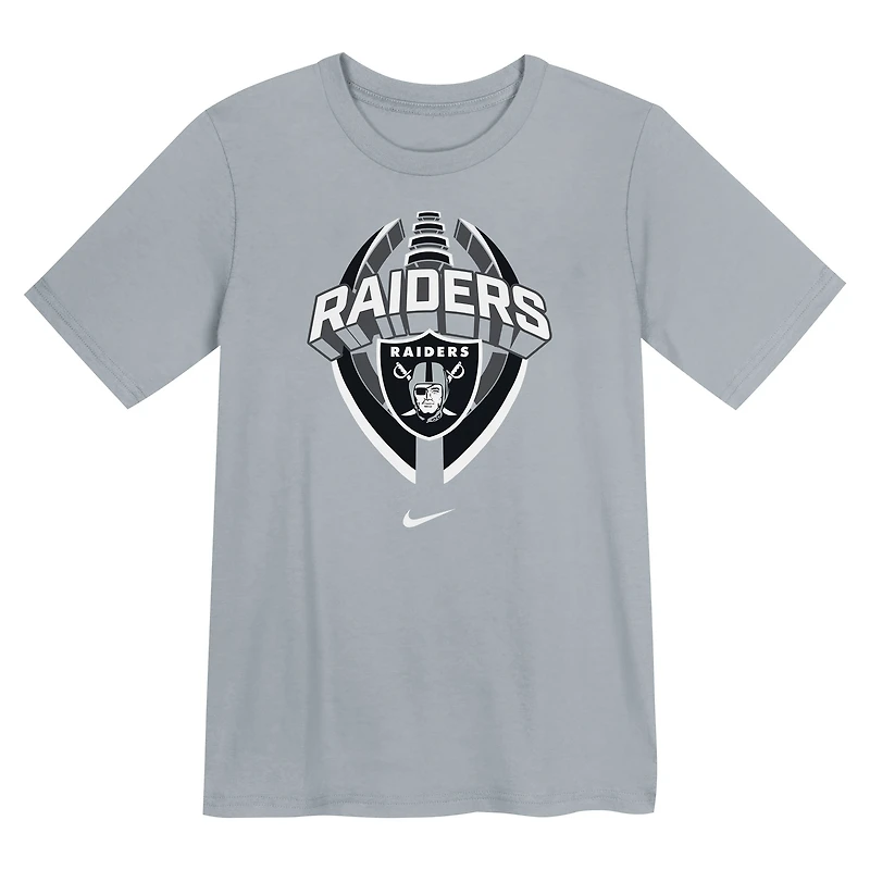T-shirt Nike gris Las Vegas Raiders Icon Legend Dri-FIT pour enfant