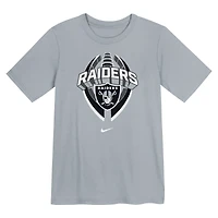 T-shirt Nike gris Las Vegas Raiders Icon Legend Dri-FIT pour enfant