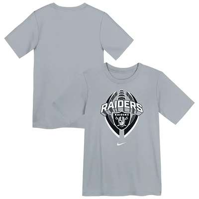 T-shirt Nike gris Las Vegas Raiders Icon Legend Dri-FIT pour enfant