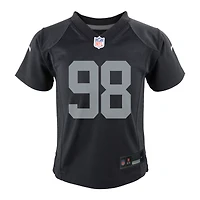 Preschool Nike Maxx Crosby Black Las Vegas Raiders Team Game Jersey