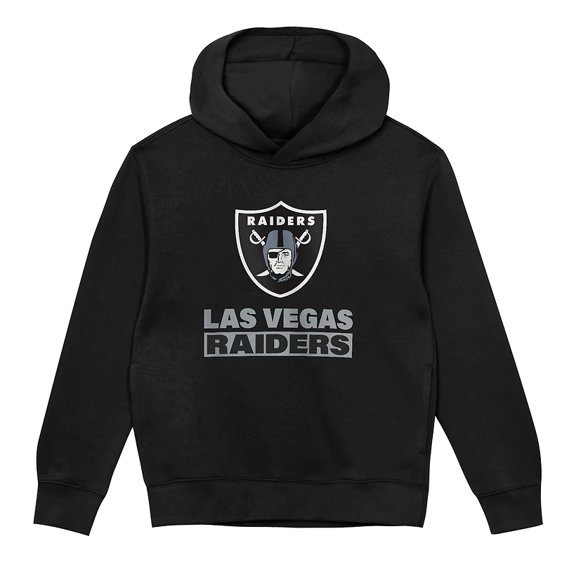 Sweat à capuche noir « Back to Basics » des Las Vegas Raiders pour enfants d'âge préscolaire