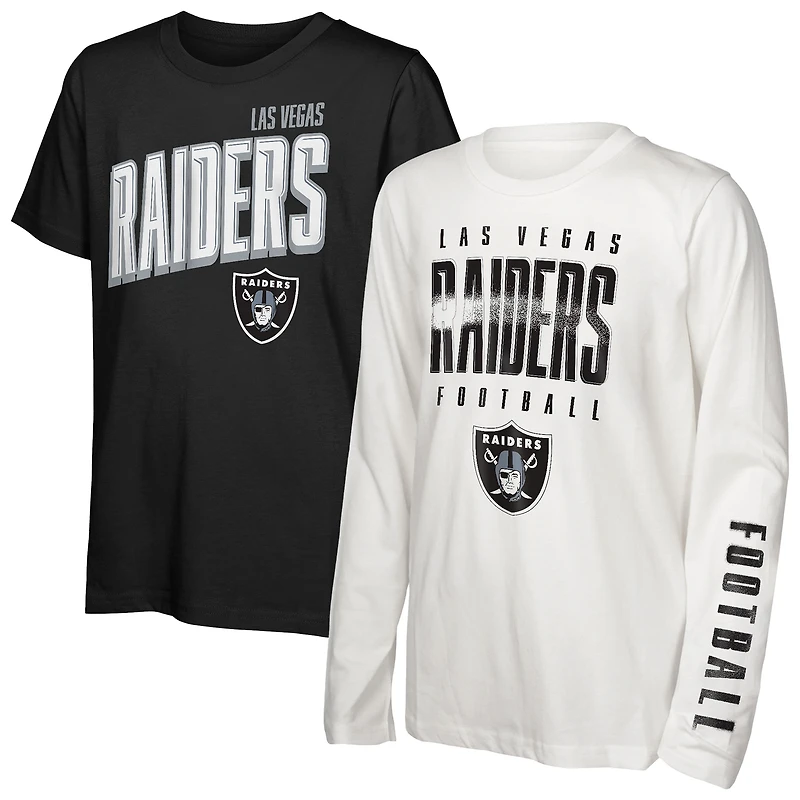 Ensemble de t-shirts « The Mix » pour enfants d'âge préscolaire Outerstuff Las Vegas Raiders