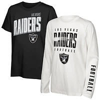 Ensemble de t-shirts « The Mix » pour enfants d'âge préscolaire Outerstuff Las Vegas Raiders