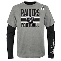 Preschool Silver/Black Las Vegas Raiders Fan Fave T-Shirt Combo Set