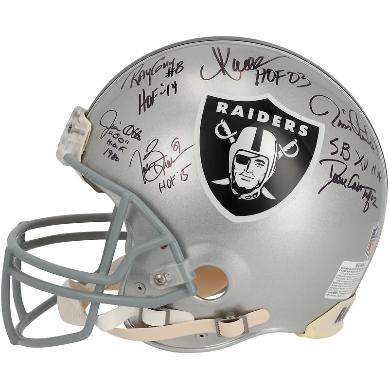 Raiders Legends Autographed Riddell Authentic Helmet with 12 Signatures - Limited Edition of 25