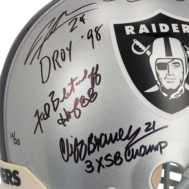 Raiders Legends Autographed Riddell Authentic Helmet with 12 Signatures - Limited Edition of 25