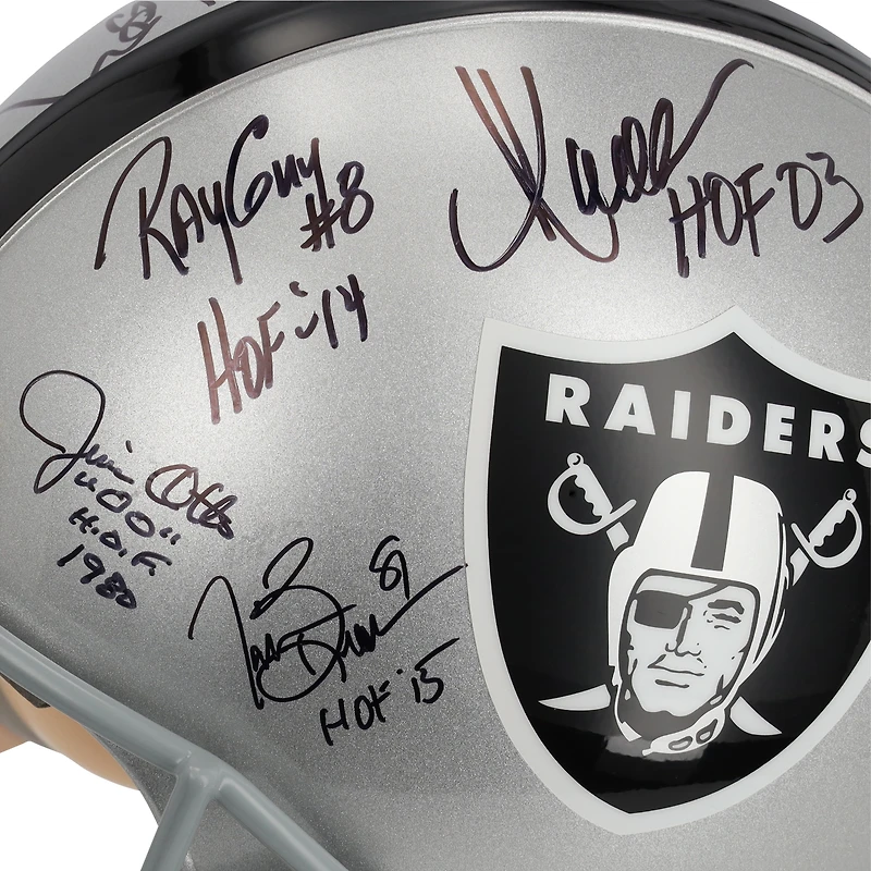 Raiders Legends Autographed Riddell Authentic Helmet with 12 Signatures - Limited Edition of 25