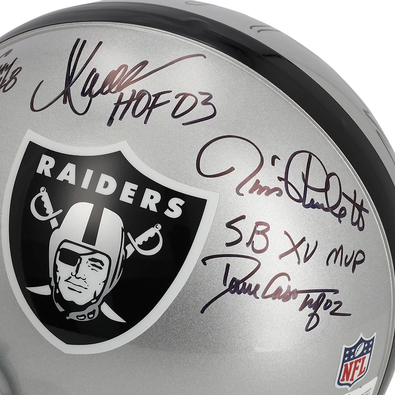 Raiders Legends Autographed Riddell Authentic Helmet with 12 Signatures - Limited Edition of 25