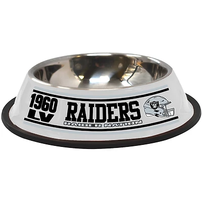 The Memory Company  Las Vegas Raiders Stainless Steel Pet Bowl
