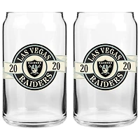 The Sports Vault Las Vegas Raiders 16 oz. Two-Pack Can Glass Set