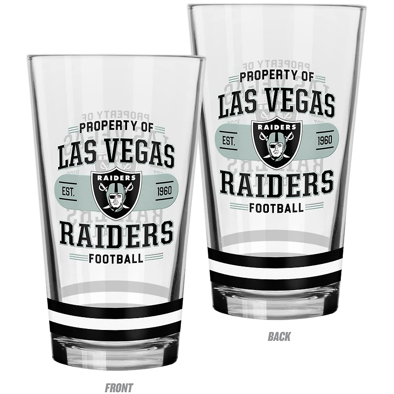 The Sports Vault Las Vegas Raiders 2-Piece Mixing Glass Set