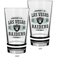 The Sports Vault Las Vegas Raiders 2-Piece Mixing Glass Set