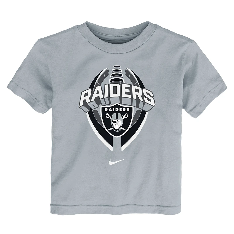 T-shirt Nike gris Icon Legend des Las Vegas Raiders pour tout-petit