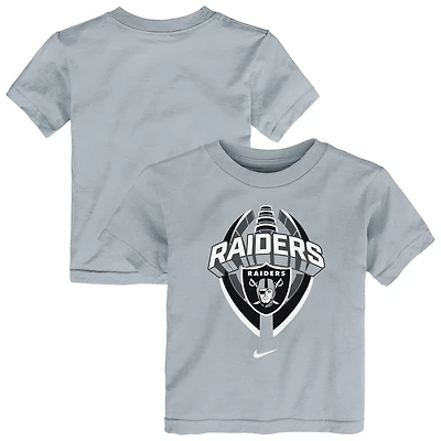 T-shirt Nike gris Icon Legend des Las Vegas Raiders pour tout-petit