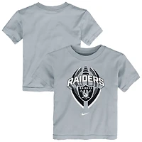 T-shirt Nike gris Icon Legend des Las Vegas Raiders pour tout-petit