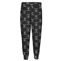 Ensemble de nuit pour tout-petits Outerstuff noir avec t-shirt à manches longues et pantalon imprimé intégral des Las Vegas Raiders