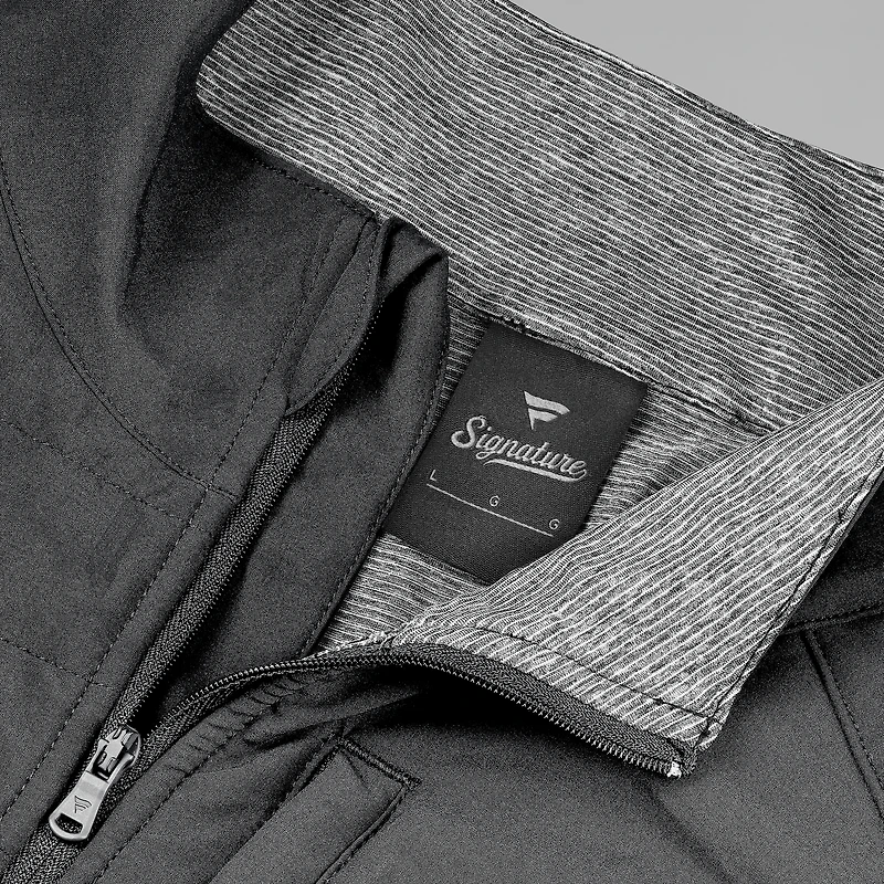 Veste unisexe à fermeture éclair ton sur Front Office Las Vegas Raiders noire/gris chiné Fanatics