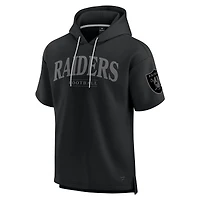 Sweat à capuche unisexe manches courtes Fanatics Black Las Vegas Raiders Elements Ready