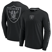 T-shirt unisexe à manches longues Fanatics noir des Las Vegas Raiders Elements Strive