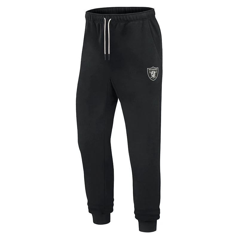 Pantalon de jogging unisexe Fanatics noir Las Vegas Raiders Elements en polaire super doux