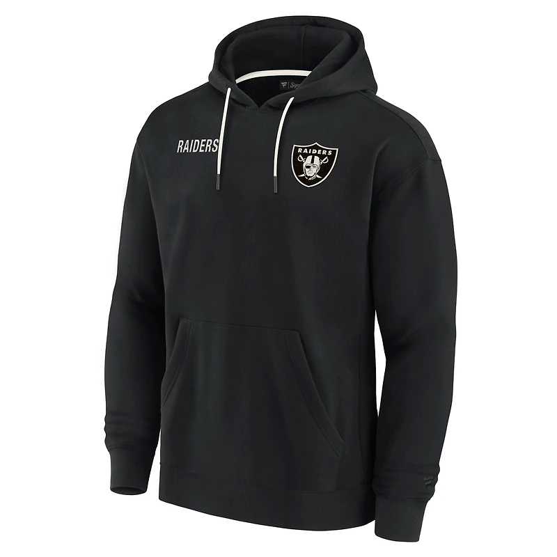 Sweat à capuche unisexe Fanatics Black Las Vegas Raiders Elements en polaire super douce